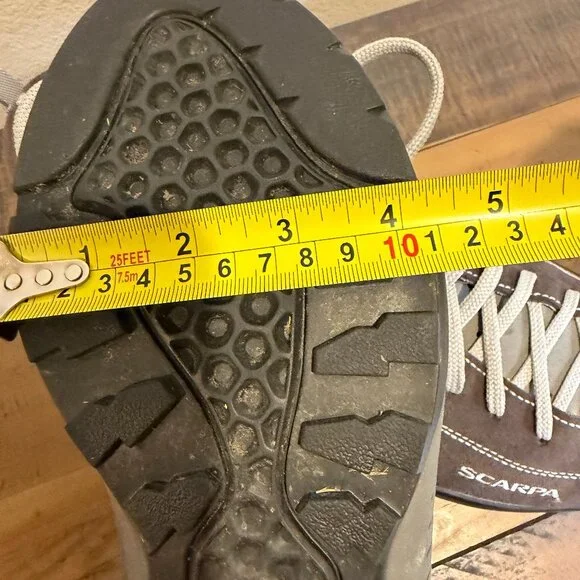 Mens 11.5 Scarpa Mojito Dark Brown Shoes Suede-Leather White-Stitch Lace Sporty - Picture 11 of 13